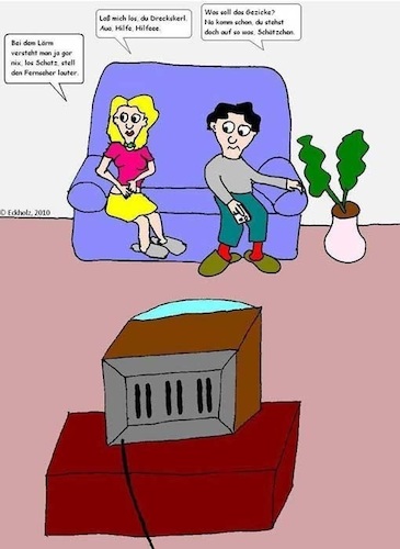 Cartoon: Ruhestörung... (medium) by Mr Mampf tagged ruhestörung,lärm,bedrängung,nötigung,gesellschaft,nachbarschaft,mann,frau,gleichgültigkeit,ignoranz,belästigung,straftat,delikt