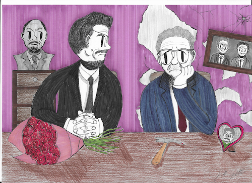 Cartoon: Grettoon 006 (medium) by Grettoonist tagged politics,history,trotsky,mercader,stalin,assassination,anniversary,socialism,trotskyism,lenin