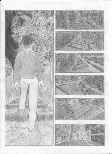 Cartoon: Grapevine - Illustrated (medium) by Grettoonist tagged grapevine,comic,art,abstract,surreal,death,homelessness,nighttime,angel,dance
