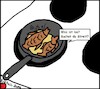 Cartoon: Suchst du Streit? (small) by Pummel tagged fisch,pfanne,brutzeln,braten,streit,provokation