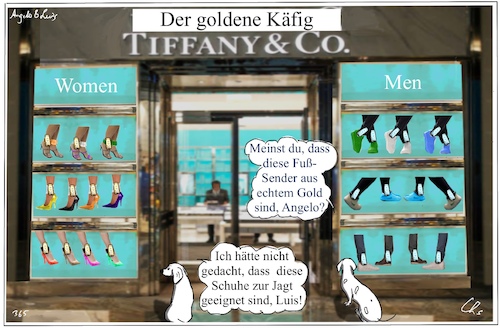 Cartoon: Accessoires (medium) by ChrisHolt tagged verurteilt,dackelsicht