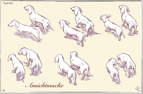 Cartoon: Ansichtssache (medium) by ChrisHolt tagged positives,denken