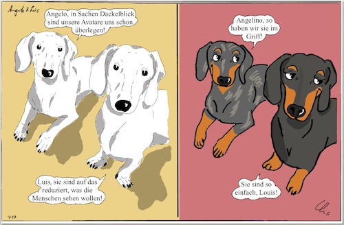 Cartoon: Dackelblick (medium) by ChrisHolt tagged ki,dackelsicht