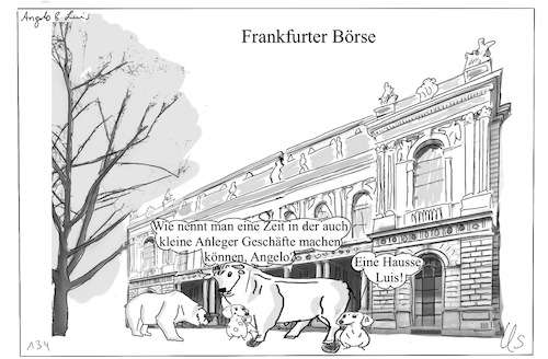 Cartoon: Dackelgeschäfte (medium) by ChrisHolt tagged börsennotiert,dackelsicht