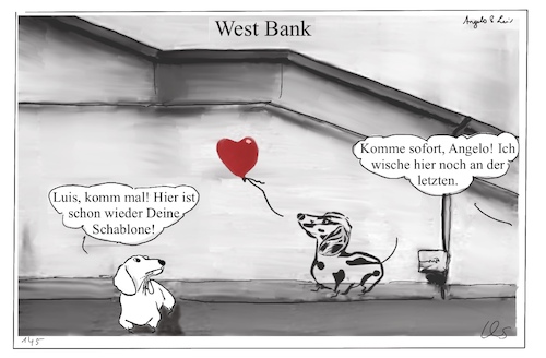 Cartoon: Dacksy (medium) by ChrisHolt tagged banksy,dackelsicht