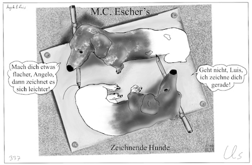 Cartoon: Das Sujet (medium) by ChrisHolt tagged werktreue,dackelsicht