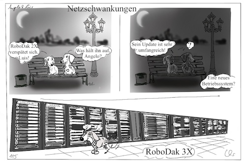 Cartoon: Die Verdunklung (medium) by ChrisHolt tagged ki,dackelsicht