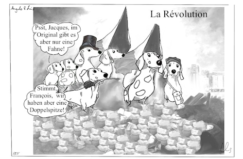 Cartoon: Doppelspitzen (medium) by ChrisHolt tagged verantwortung,dackelsicht