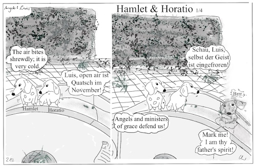 Cartoon: Hamlet I (medium) by ChrisHolt tagged shakespeare,dackelsicht