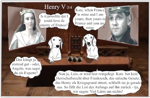 Cartoon: Henry V 3 (medium) by ChrisHolt tagged shakespeare,dackelsicht