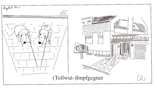 Cartoon: Impfgegner (medium) by ChrisHolt tagged impfgegner,dackelsicht