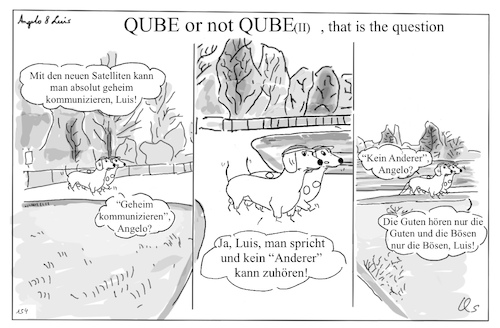 Cartoon: KryptoKommunikation (medium) by ChrisHolt tagged sicherheit,dackelsicht
