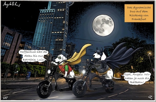 Cartoon: Moderne Fortbewegung (medium) by ChrisHolt tagged energie,reichweite,nebeneffekte