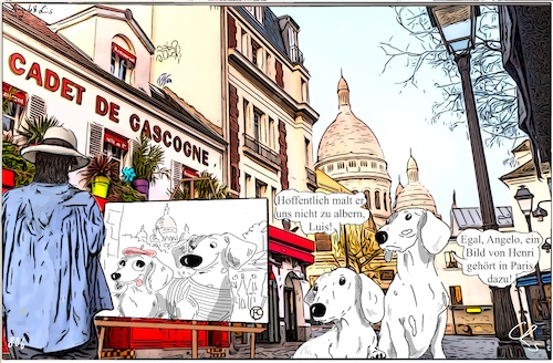 Cartoon: Paris I (medium) by ChrisHolt tagged paris,dackelsicht