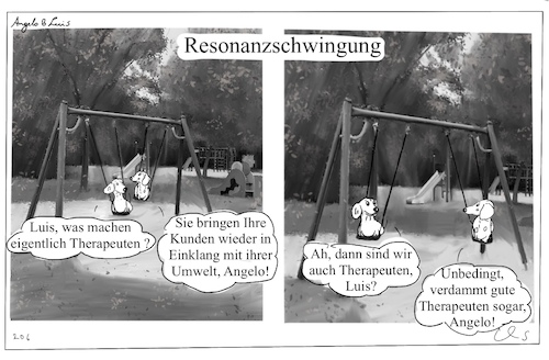 Cartoon: Resonanz (medium) by ChrisHolt tagged psychotherapie