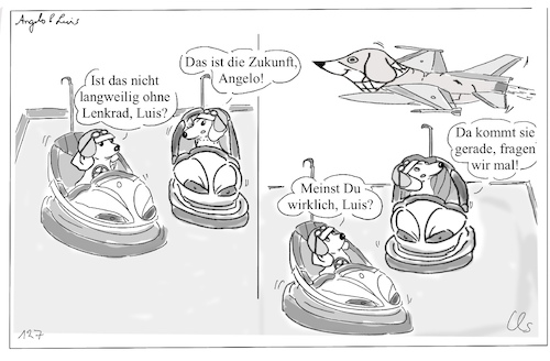 Cartoon: RoboDak V (medium) by ChrisHolt tagged ki,dackelsicht