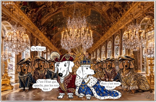 Cartoon: Staatsmänner (medium) by ChrisHolt tagged sonnenkönig,dackelsicht