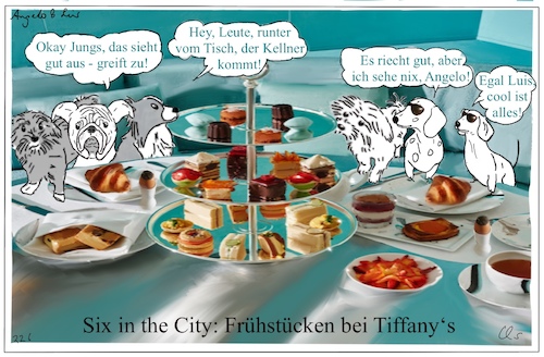 Cartoon: Tiffany (medium) by ChrisHolt tagged city,talk,dackelsicht