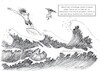 Cartoon: Schrödinger (small) by Kay Weber tagged schrödinger,schrödingers,katze,physik,quantenphysik,wahrscheinlichkeit,wahrscheinlichkeitswelle,welle,meer,wind,surfen,segeln,schwimmen,wellengang,seegang,urlaub,strand