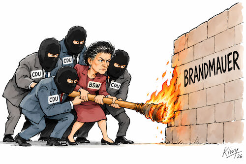 Cartoon: Brandstifter (medium) by Frank Kiwy tagged brandstifter,cdu,bsw,sachsen,anhalt,brandstifter,cdu,bsw,sachsen,anhalt