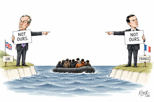 Cartoon: Not Ours (medium) by fkiwy tagged farage,bardella,migrants,asylum,small,boats,france,uk,english,channel,immigration,refugee,crisis,reform,national,rally,farage,bardella,migrants,asylum,small,boats,france,uk,english,channel,immigration,refugee,crisis,reform,national,rally