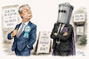 Cartoon: A Bin Choice (small) by fkiwy tagged nigel,farage,count,binface,clacton,by,election,reform,uk