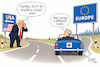 Cartoon: A Different Route (small) by Frank Kiwy tagged canada,european,union,eu,relations,trump,carney,trade,tariffs,usa