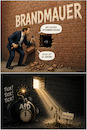 Cartoon: Die Brandmauer (small) by fkiwy tagged michael,kretschmer,cdu,brandmauer,afd