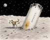 Cartoon: First Contact (small) by fkiwy tagged spacex,lunar,impact,space,debris,exploration