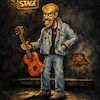 Cartoon: Backstage (small) by peachbossom tagged musician,backstage