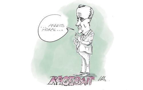 Cartoon: Ragebait (medium) by Waumlin tagged merz