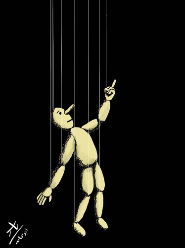 Cartoon: Rebellion (medium) by yaserabohamed tagged puppet