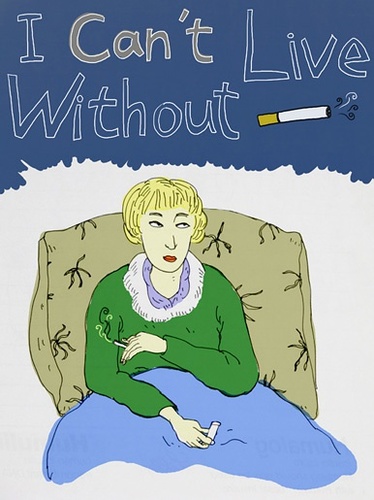 Cartoon: smoking woman (medium) by popmom tagged smoking
