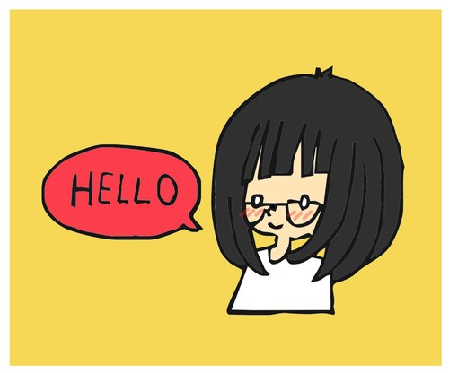 Cartoon: HELLO! (medium) by Cartoonist Yellowgirl tagged cintya