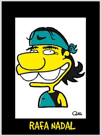 Cartoon: RAFA NADAL CARICATURE (medium) by QUEL tagged rafa,nadal,caricature