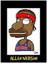 Cartoon: ALLEN IVERSON CARICATURE (small) by QUEL tagged allen iverson caricature