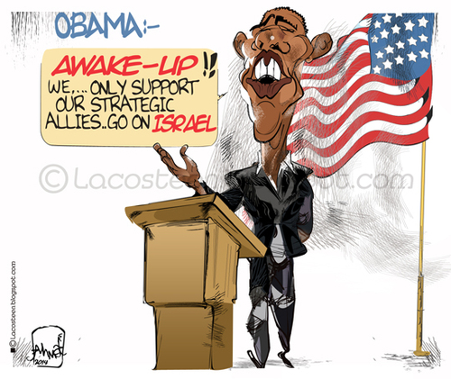 Cartoon: Obama Allies (medium) by Lacosteenz tagged obama