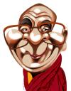 Cartoon: Dalai Lama (small) by pincho tagged dalai lama tibet china lider monje budismo lamaismo