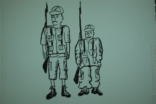Cartoon: iki acemi asker (medium) by MSB tagged acemi,askerler