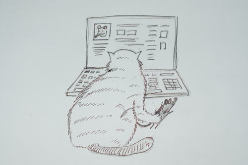 Cartoon: KEDI VE FARE (medium) by MSB tagged kedi,ve,fare