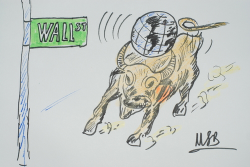 Cartoon: wallstreet (medium) by MSB tagged wallstreet