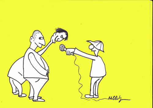 Cartoon: YAZISIZ (medium) by MSB tagged yazisiz