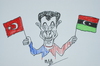 Cartoon: sarkozy libyada (small) by MSB tagged libya,sarkozy