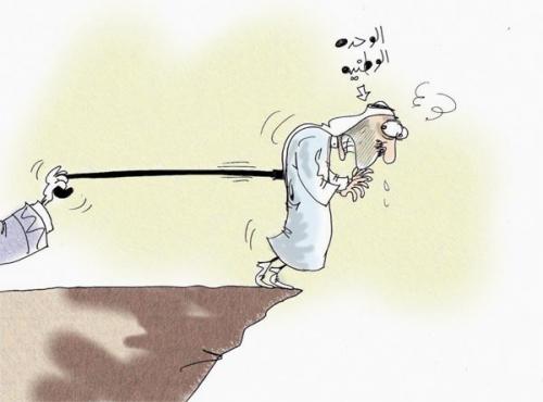Cartoon: problems between A and B !! (medium) by hamad al gayeb tagged hamad,al,gayeb,cartoons