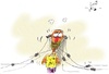 Cartoon: charging mind (small) by hamad al gayeb tagged charging,mind