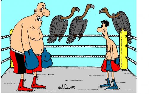 Cartoon: Boxing (medium) by Aleksandr Salamatin tagged boxing,boxers