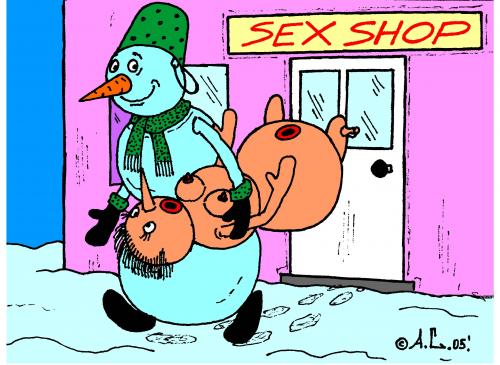 Cartoon: Snowman (medium) by Aleksandr Salamatin tagged snowman,love