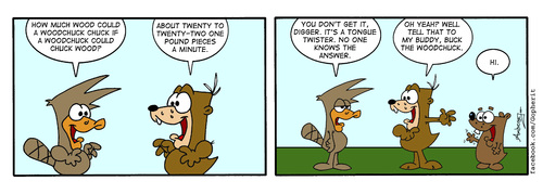 Cartoon: Buck! (medium) by Gopher-It Comics tagged woodchuck,gopherit,ambrose,digger