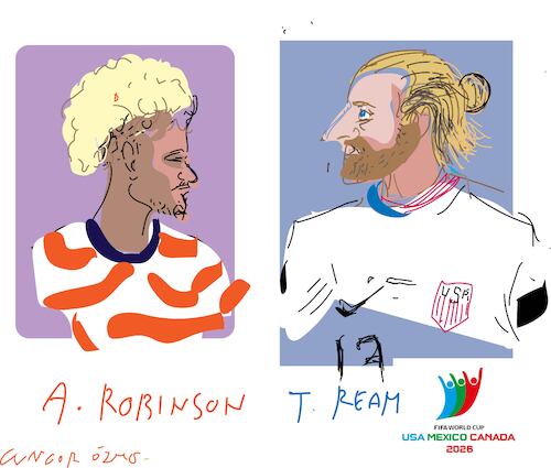 Cartoon: A Robinson and T Ream (medium) by gungor tagged players,us,team,wc2026,players,us,team,wc2026
