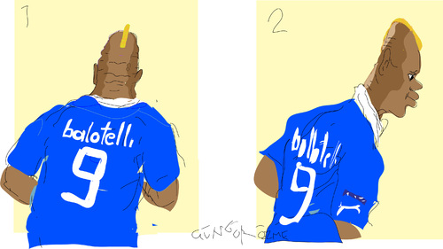 Cartoon: Balotelli (medium) by gungor tagged euro2012
